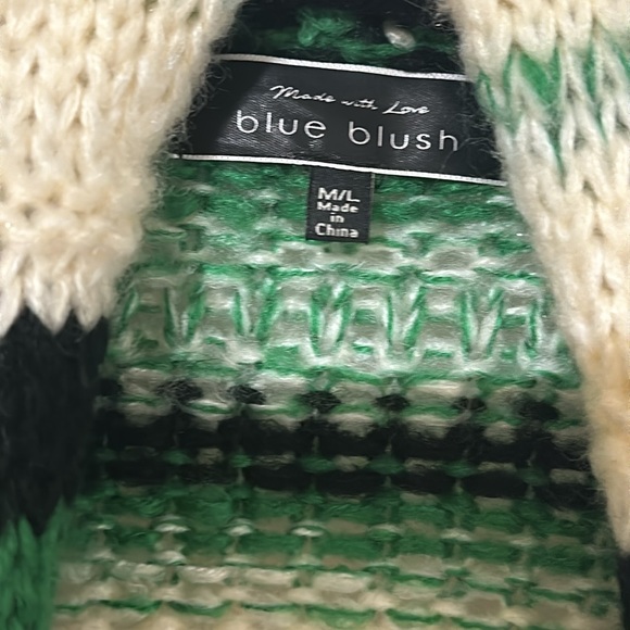 Kelli Green Striped Assymetrical Pocketed Cardigan - Picture 3 of 4